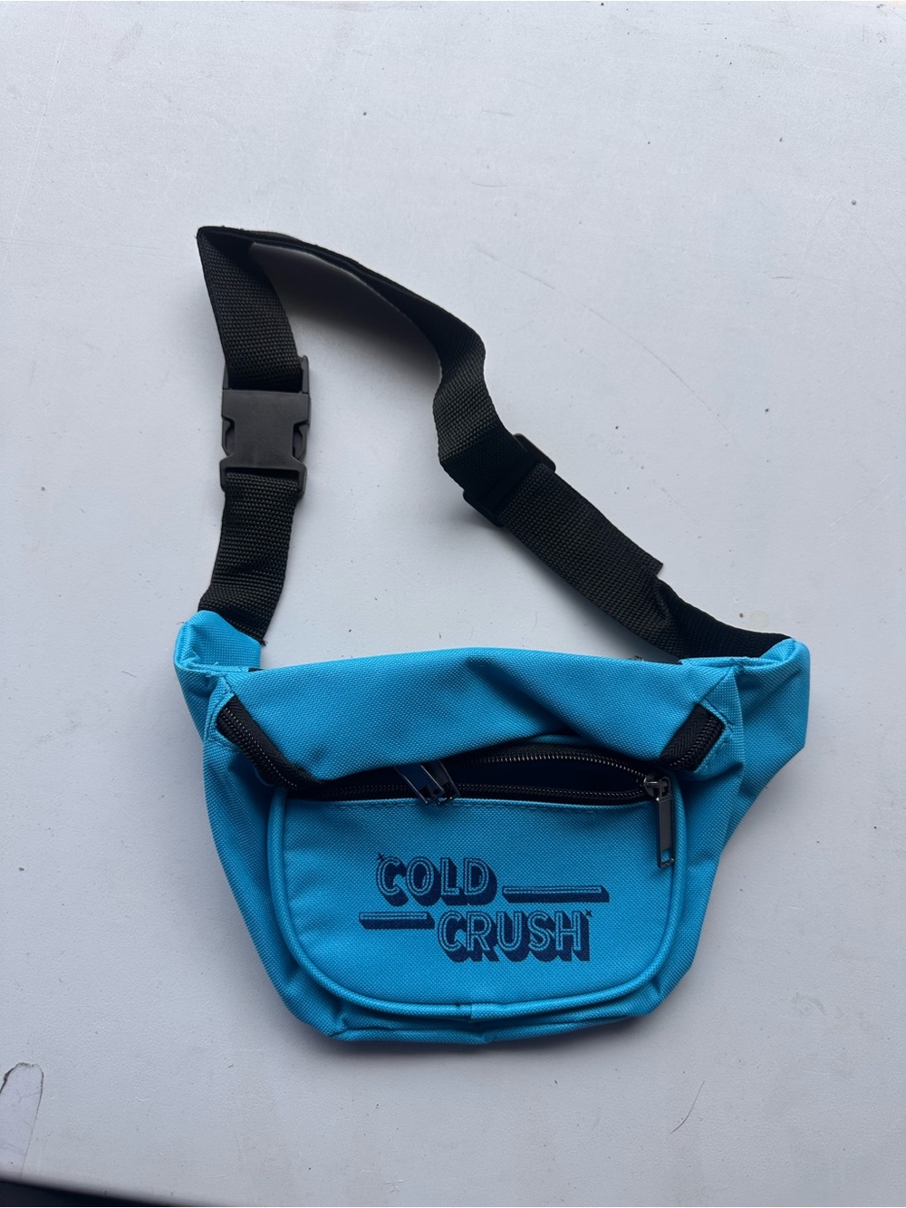 Cold Crush Bright Blue Belt Bag with Black Strap
